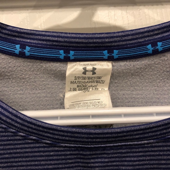 Under Armour Purple Striped Crewneck - Picture 2 of 3